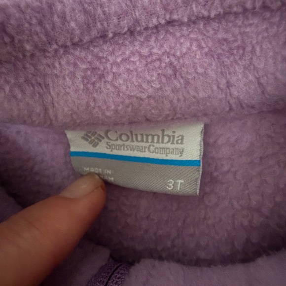 Columbia Kids Lavender Fleece Jacket 3T - Picture 3 of 5